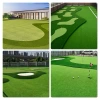 Wholesale trade of artificial turf for golf courses imitating real green grass, Amazon colorful curved silk artificial turf Application Scenario